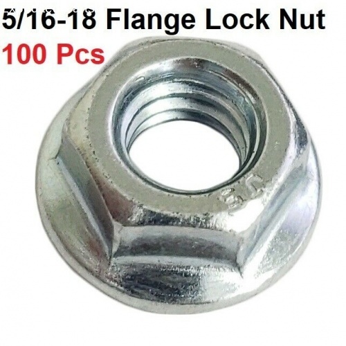 (Qty 100) 5/16-18 Flange Lock Nuts